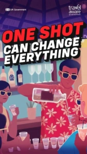 Travel Aware warning that one contaminated alcoholic shot can change everything